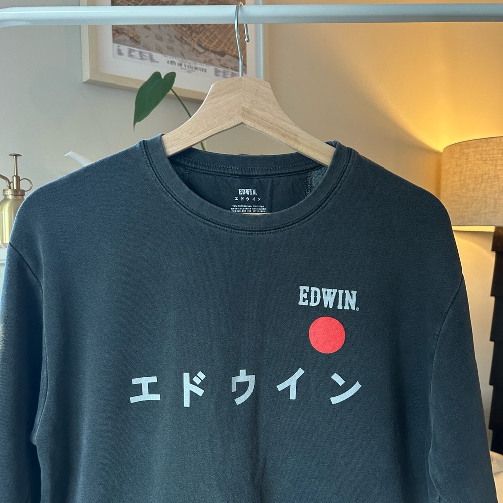 Edwin Charcoal Dark Grey Crewneck Sweatshirt